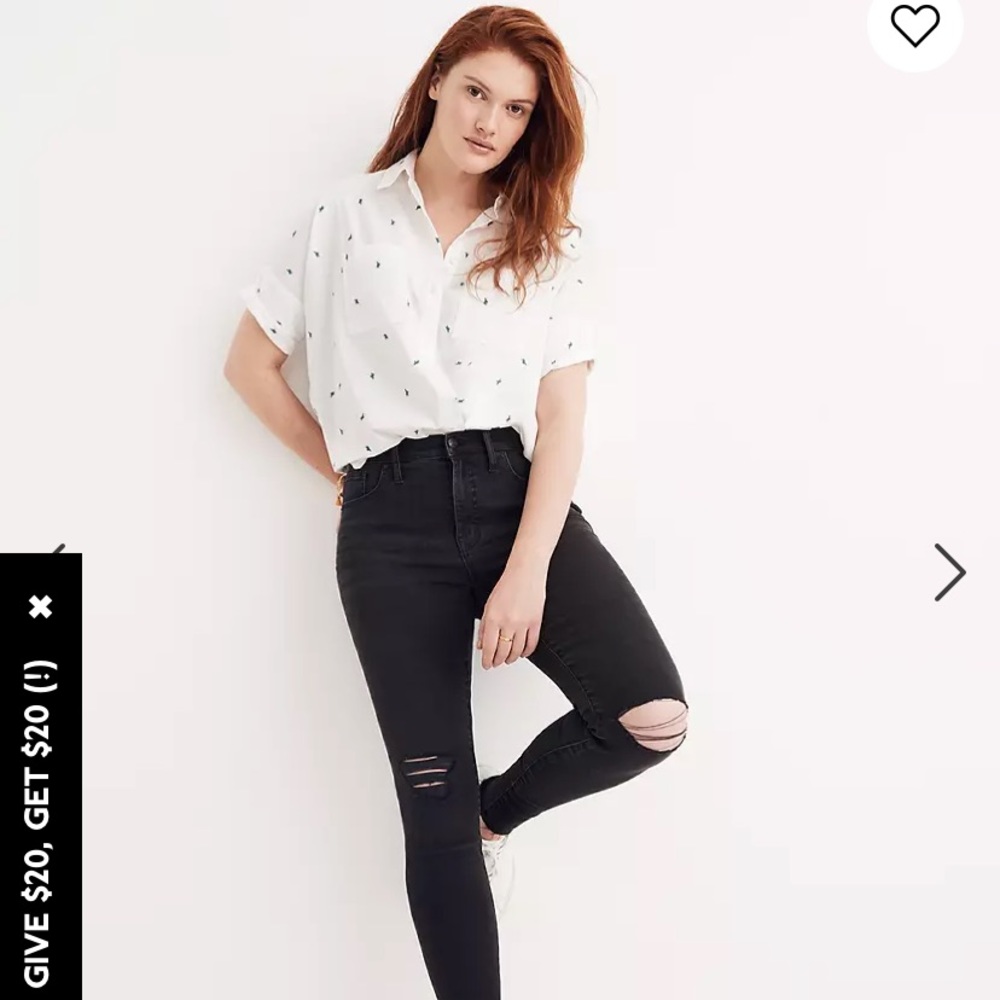 9" Mid-Rise Skinny Jeans in Black Sea, NWT 28